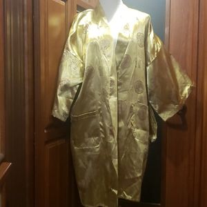 Metalic Gold Kimono Robe New W Tags One Size